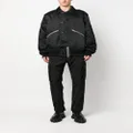 sacai zip-up cotton-blend bomber jacket - Black