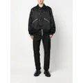 sacai zip-up cotton-blend bomber jacket - Black