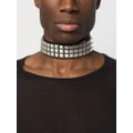 Moschino Rockstud-embellished leather choker necklace - Black