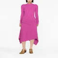 Stella McCartney asymmetric-hem knitted skirt - Pink