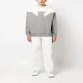 Emporio Armani panelled cotton hoodie - Grey