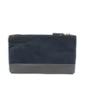 Thom Browne corduroy-detail zipped purse - Blue