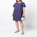 Paule Ka folded-sleeve shift dress - Purple