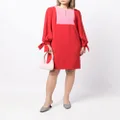 Paule Ka colour-block panelled shift dress - Red