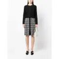 Paule Ka pencil tweed houndstooth-pattern skirt - Black