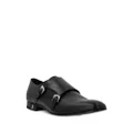 Philipp Plein almond-toe leather derby shoes - Black