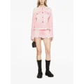 Versace monogram-jacquard cotton denim jacket - Pink