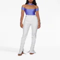 Mugler Bonded cut-out flared trousers - White