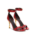 Balmain Moneta leather sandals - Red