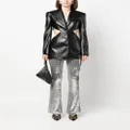 Philosophy Di Lorenzo Serafini high-waisted flared sequinned trousers - Silver