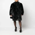 Philosophy Di Lorenzo Serafini metallic-threading faux-fur coat - Black