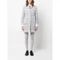 Thom Browne crochet-appliqué tweed coat - Grey