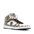 Roberto Cavalli jaguar-print hi-top sneakers - Neutrals