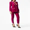 Philipp Plein contrasting-trim velvet blazer - Pink
