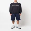 Moschino logo-print cotton sweatshirt - Blue