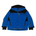 MONCLER GRENOBLE KIDS colour-block hooded padded jacket - Blue