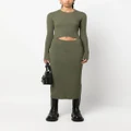 Diesel cut-out wool-blend dress - Green