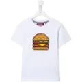 Mostly Heard Rarely Seen 8-Bit burger T-shirt - White
