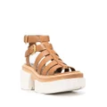 Stella McCartney strappy platform sandals - Brown