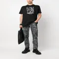 Philipp Plein abstract-print straight-leg jeans - Black