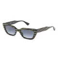 Moschino Eyewear logo-print cat-eye sunglasses - Black