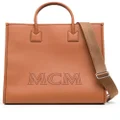 MCM large Klassik embossed-logo tote bag - Brown