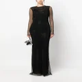 John Richmond Chini mesh-panelled maxi dress - Black