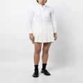 Thom Browne pleated linen miniskirt - White