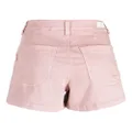 PAIGE Flaunt button-up denim shorts - Pink