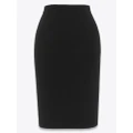Saint Laurent elasticated-waistband pencil skirt - Black