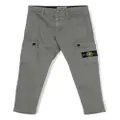 Stone Island Junior Compass-badge slim-fit cargo trousers - Grey