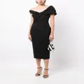 Rachel Gilbert Matteo drape-detail asymmetric dress - Black