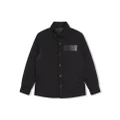 Givenchy Kids logo-patch long-sleeve shirt - Black