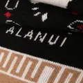 Alanui Icon jacquard knit blanket - Black