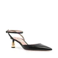 Bally Block 70mm pointed-toe leather pumps - Black