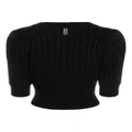 John Richmond V-neck knitted top - Black