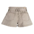 PAIGE Anessa high-waisted cotton shorts - Grey