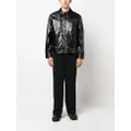 Helmut Lang zip-up leather jacket - Black