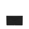 S.T. Dupont logo-lettering leather card holder - Black