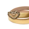 Dolce & Gabbana heart-buckle leather belt - Gold