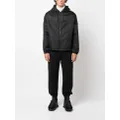 Versace jacquard-logo hooded jacket - Black