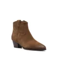Ash pointed-toe suede ankle boots - Brown