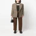 P.A.R.O.S.H. houndstooth-pattern double-breasted blazer - Neutrals