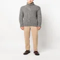 Brunello Cucinelli cable-knit roll-neck sweater - Grey