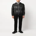 Emporio Armani reversible lambskin hooded jacket - Black