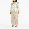 Alexander Wang Money-print silk shirt - Neutrals