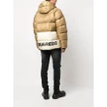 Dsquared2 logo-print padded hooded jacket - Brown