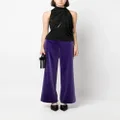Philosophy Di Lorenzo Serafini high-waisted velour flared trousers - Purple