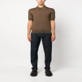 TOM FORD short-sleeve knitted polo shirt - Brown