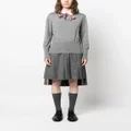 Thom Browne jersey stitch ribbon tie jumper - Grey